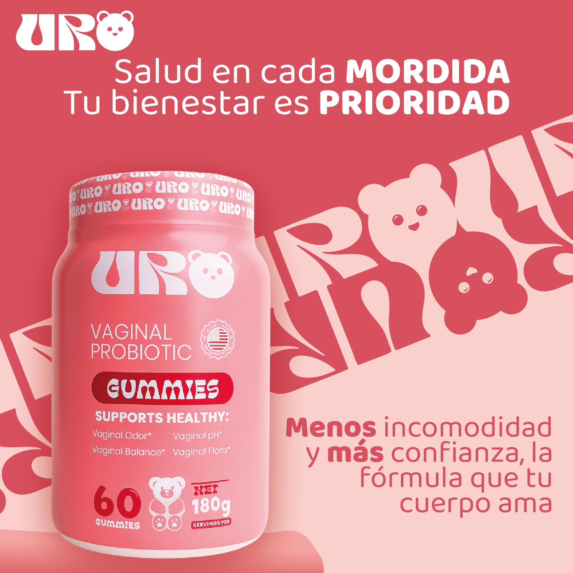 URO Gomitas Envase de 60 + Obsequio