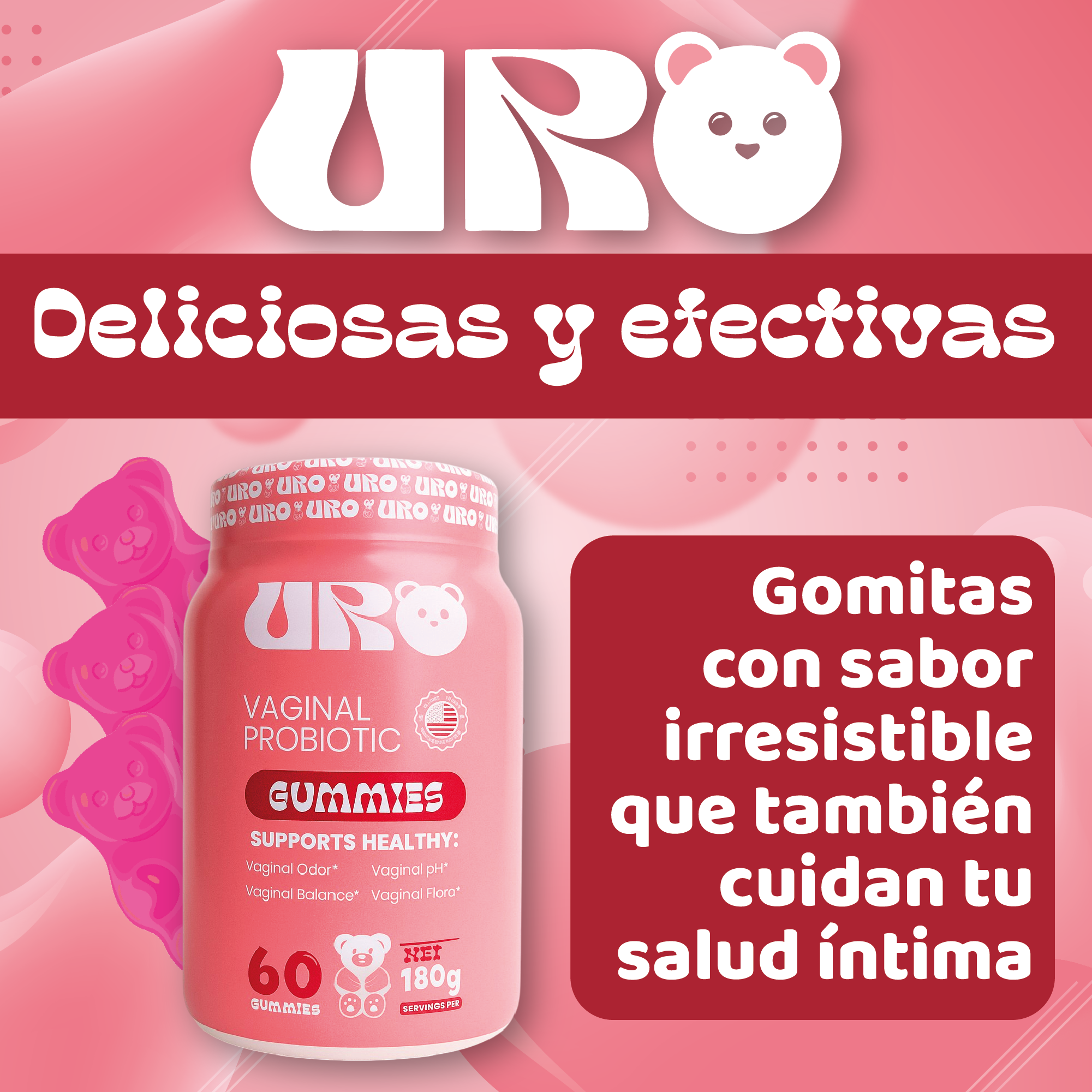 URO Gomitas Envase de 60 + Obsequio