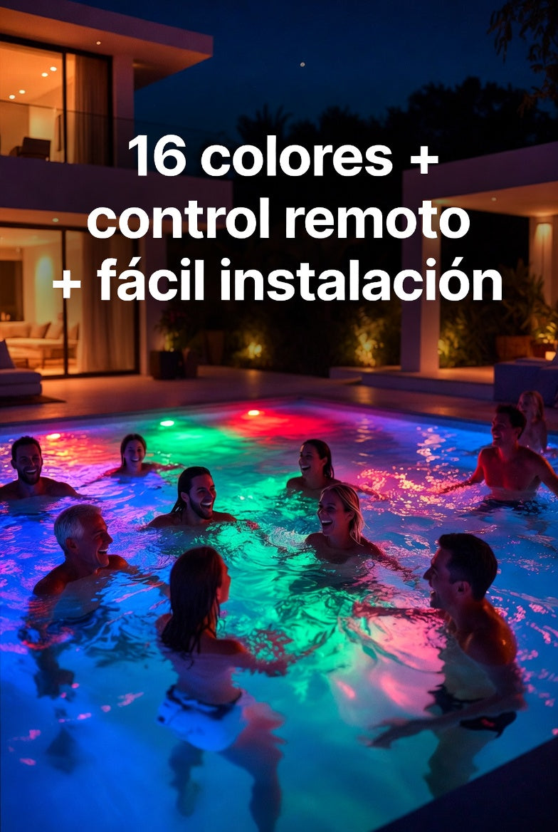 ¡Tu piscina se convertirá en un espectáculo por la noche!